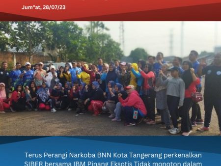 Terus Perangi Narkoba BNN Kota Tangerang perkenalkan SIBER bersama IBM Pinang Eksotis